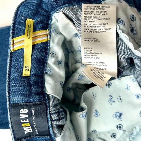 Anthropologie Maeve The Essential Slim High-Rise Straight Jeans Welt Pockets 26 - Picture 12 of 12